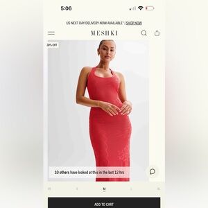 NWT Meshki Patrizia Knit Halter Maxi Dress